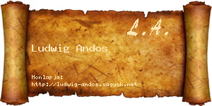 Ludwig Andos névjegykártya